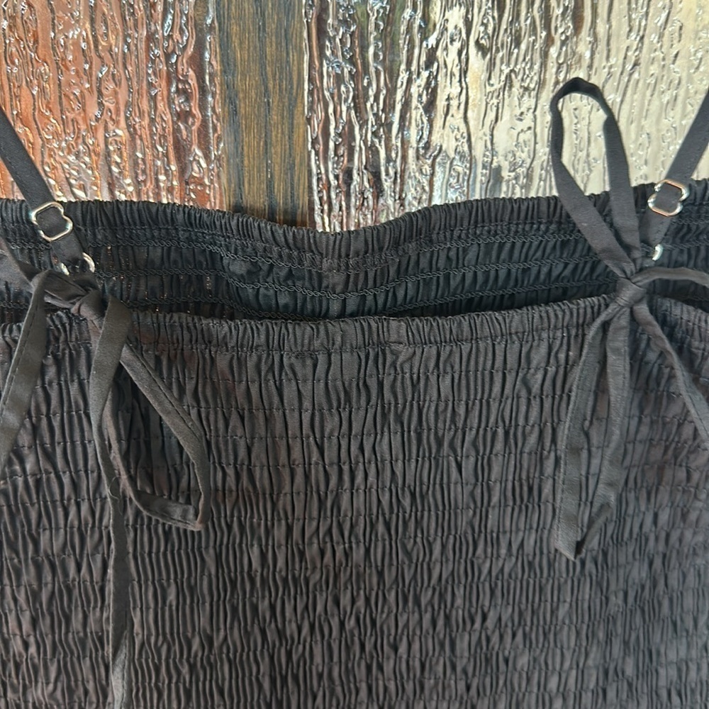 Nordstroms brand Elegant Black Midi sundress bow straps size small - Picture 9 of 10